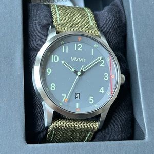MVMT Field Watch - AT Green - great comfortable wristwatch (41mm)